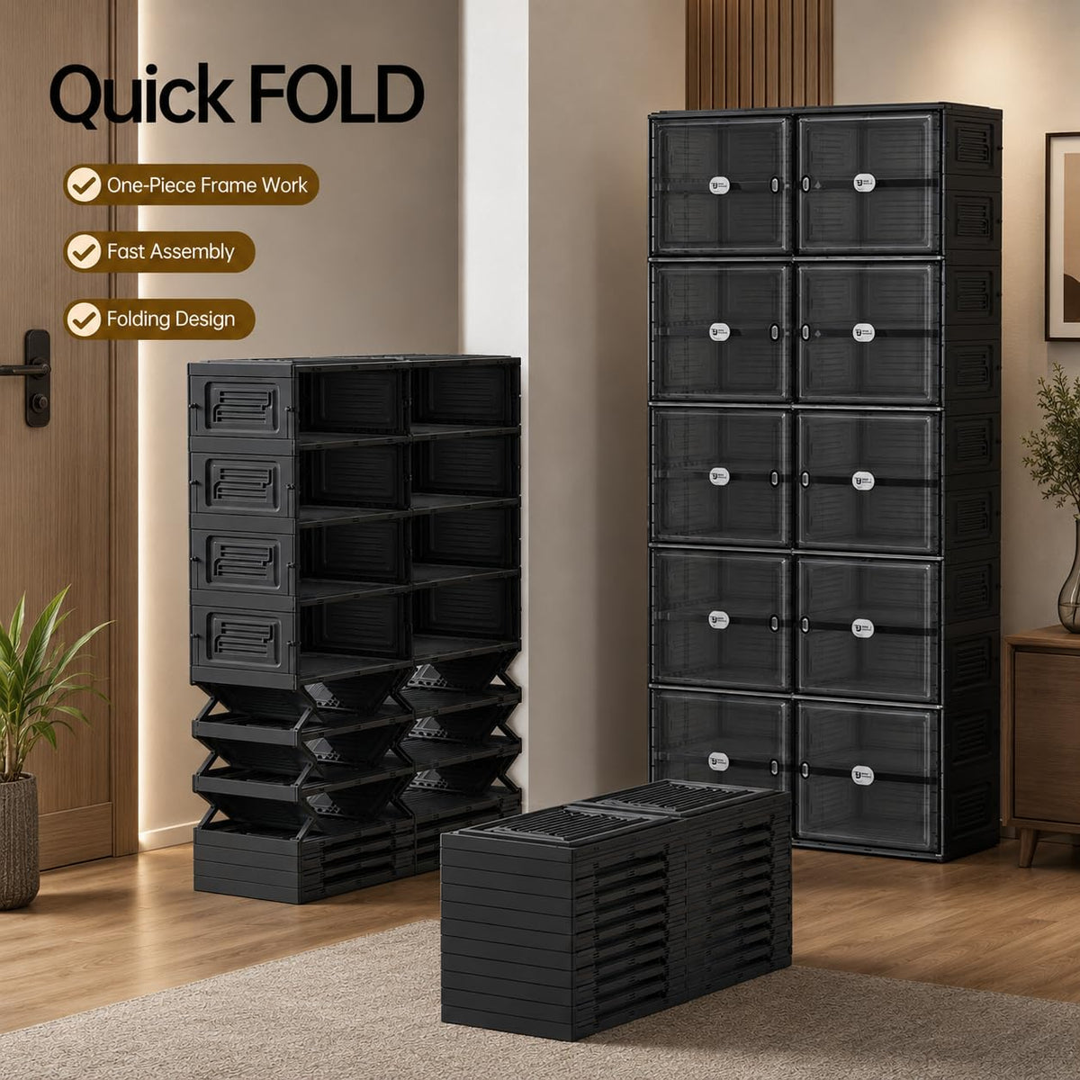 Modular Enclosed Shoe Cabinet
