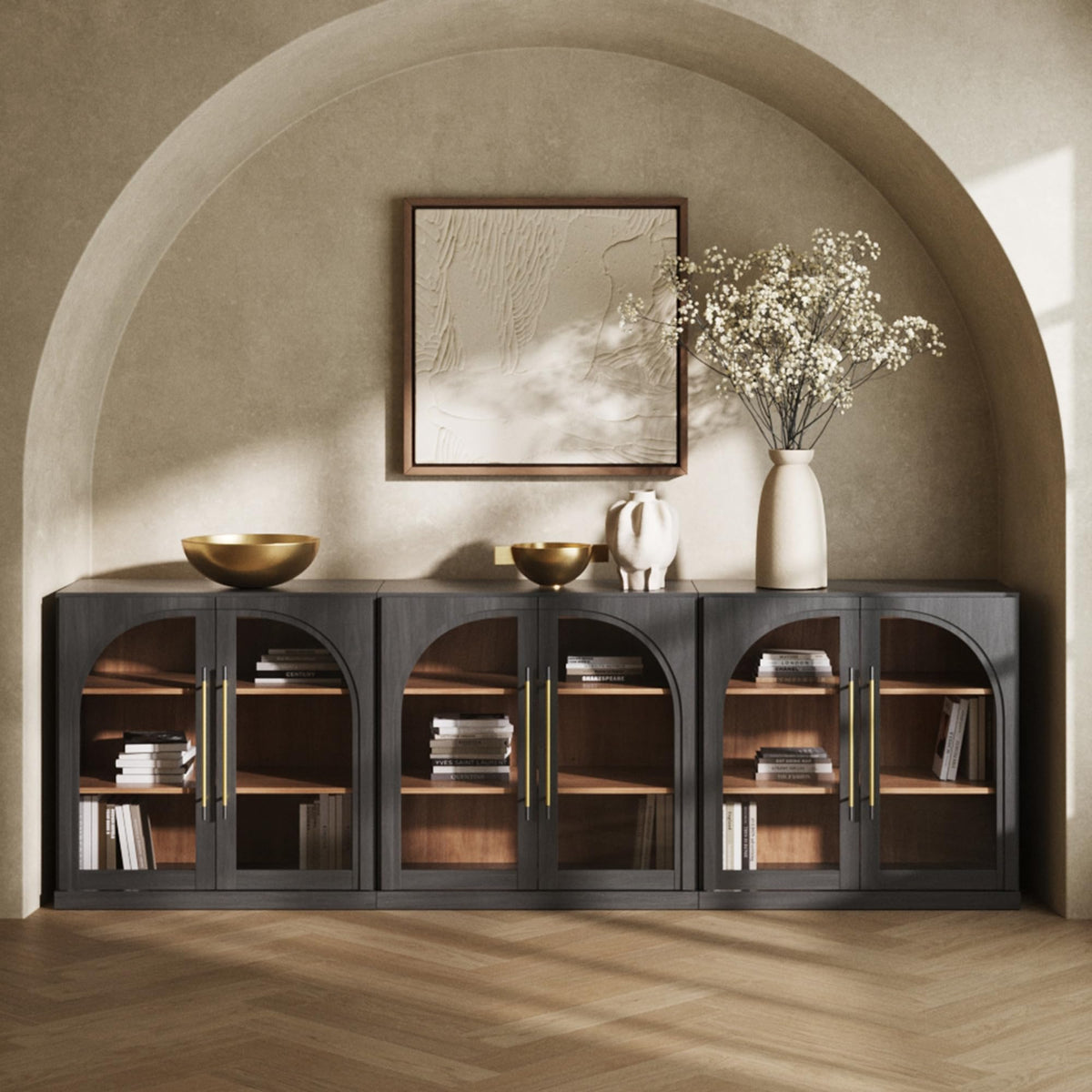 Dual-Zone Display Bookcase