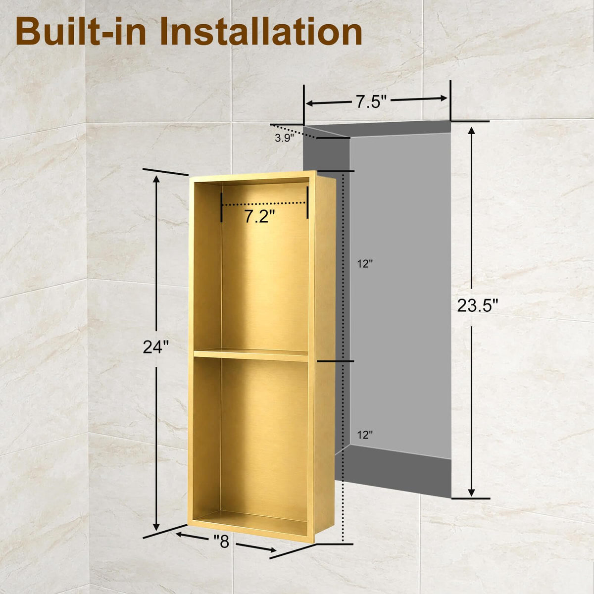 Stainless Steel Shower Niche