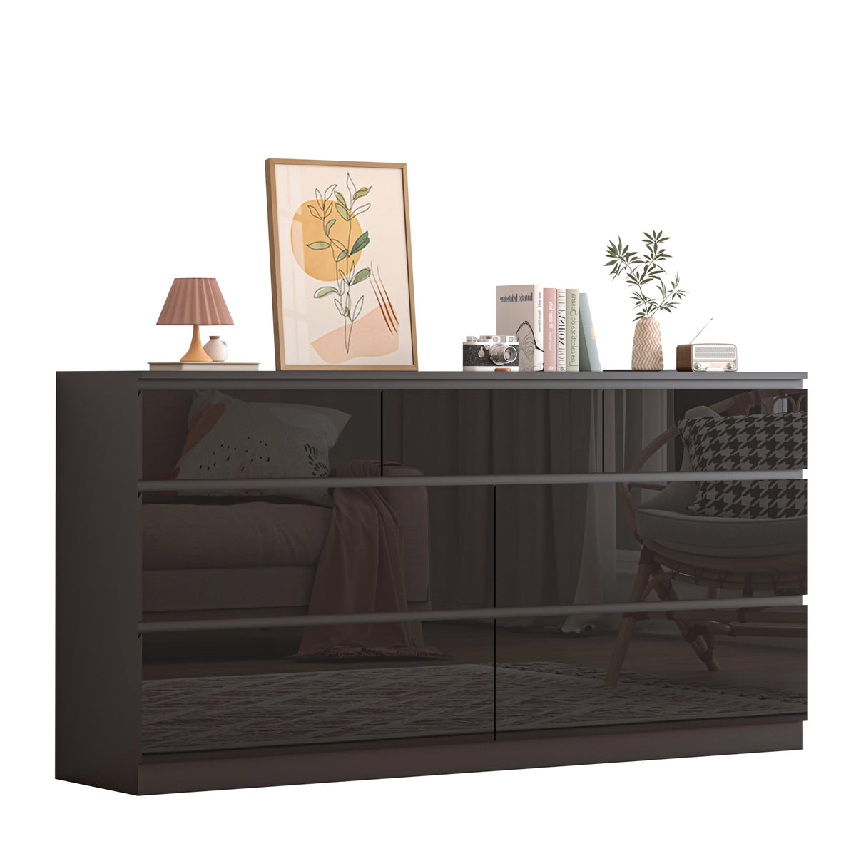 9-Drawer Dresser with Charging Station