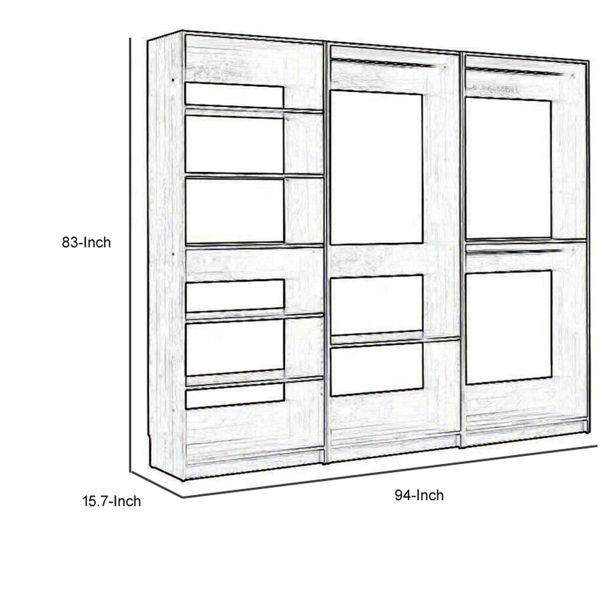 Modular Closet System with Shelves