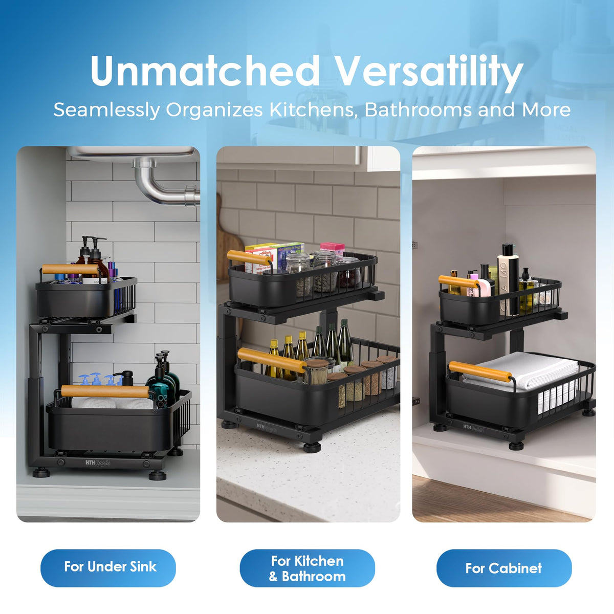 2-Tier Pull-Out Under-Sink Organizer