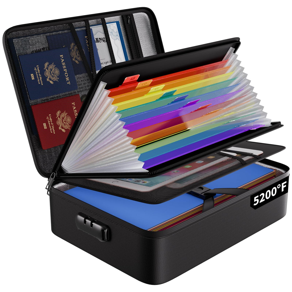 Fire-Resistant Accordion File Bag