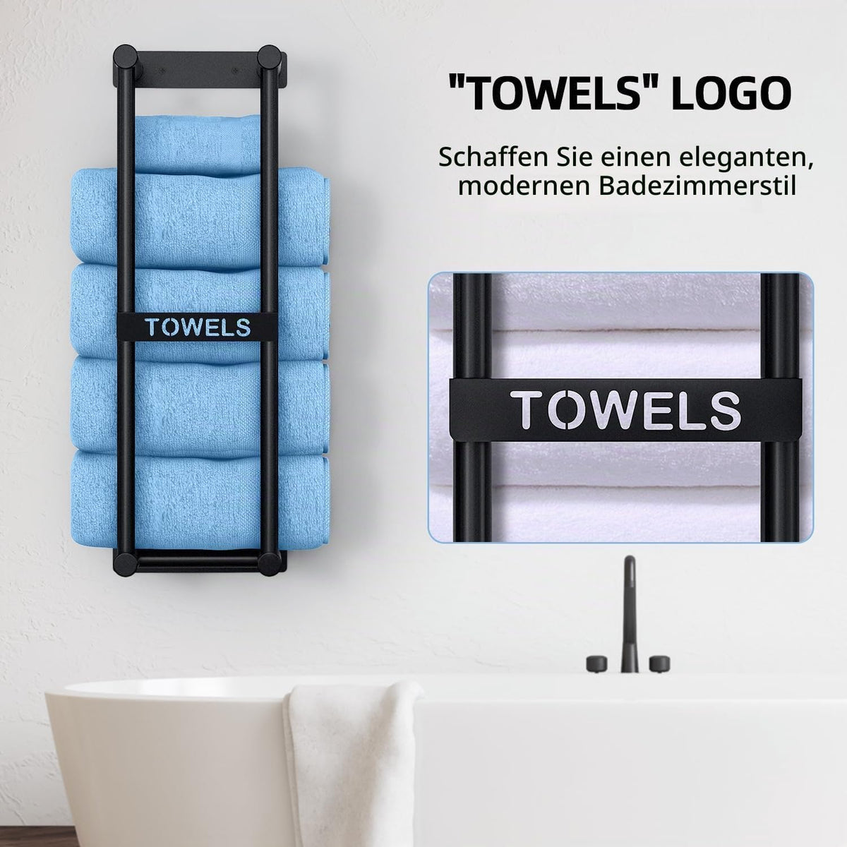 Wall-Mounted Rolled Towel Rack