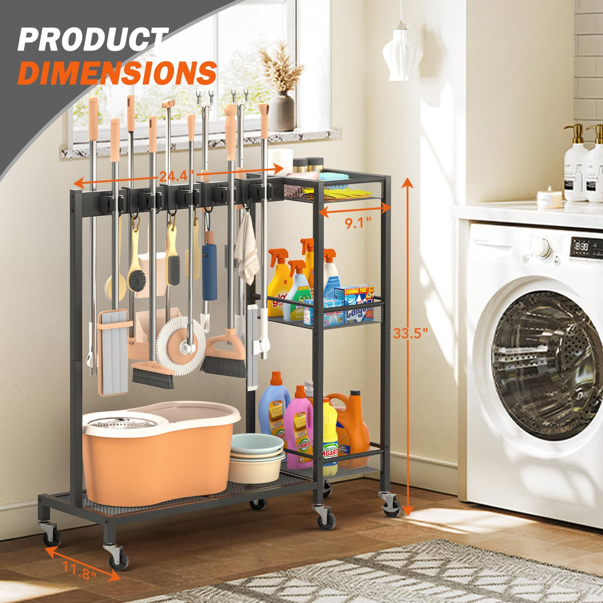 Mobile Cleaning Tool Organizer