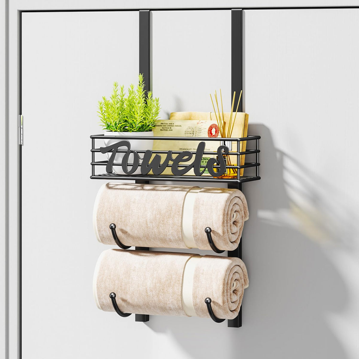Over-Door Rolled Towel Rack