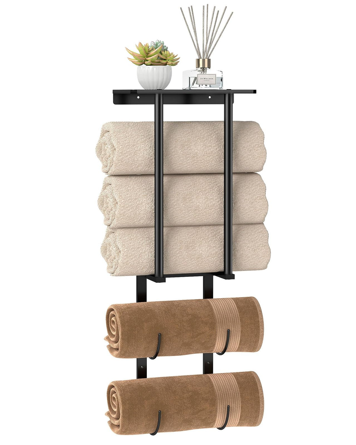 Wall-Mounted Rolled Towel Rack
