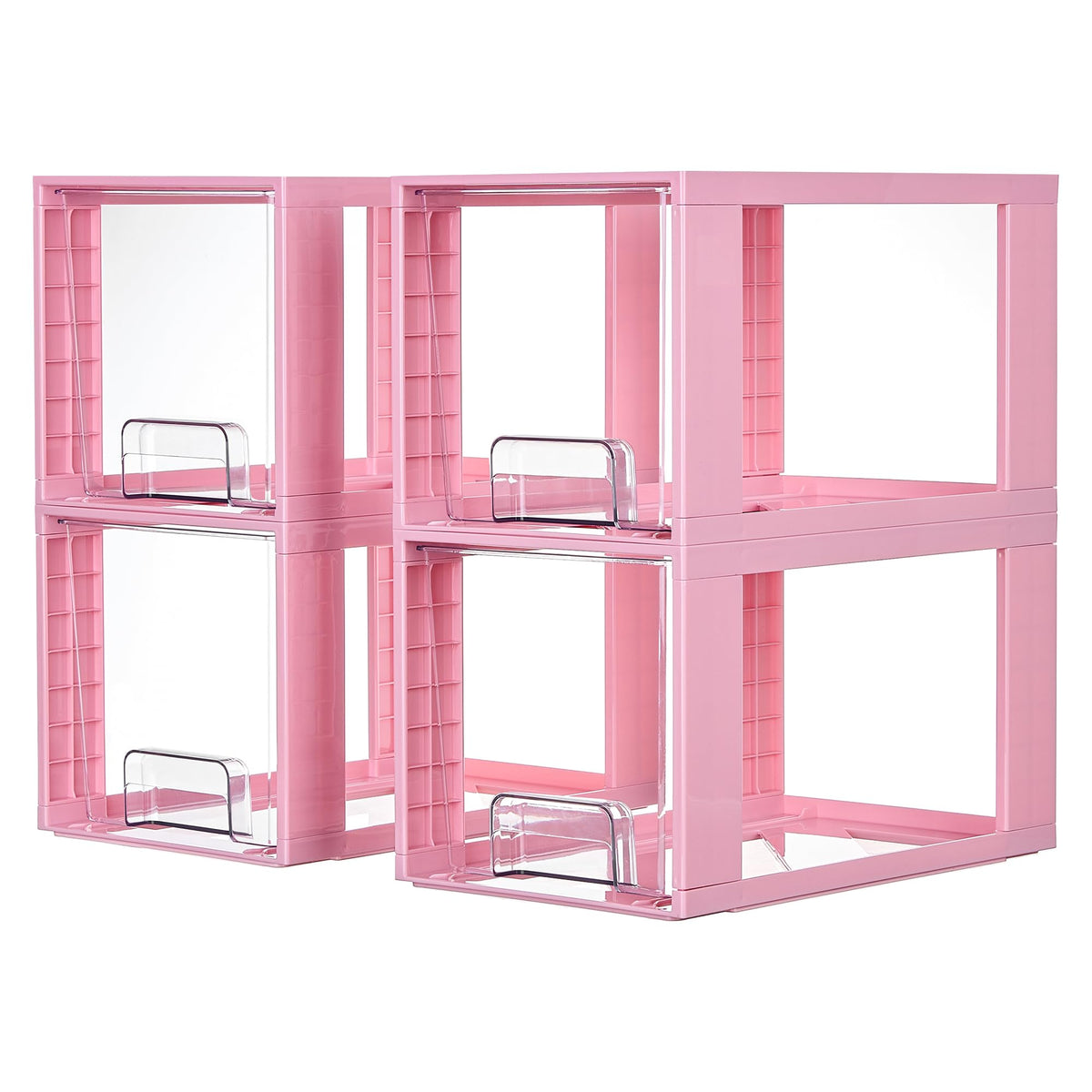 Vtopmart Large Clear Stackable Plastic Storage Drawers for Pantry，Closet