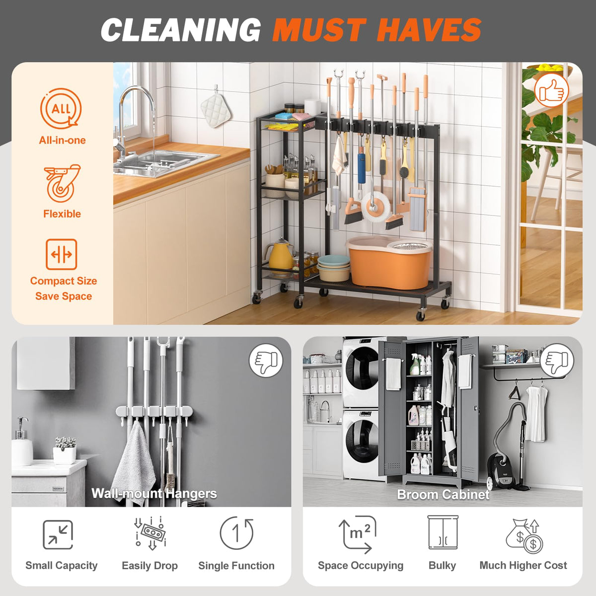 Mobile Cleaning Tool Organizer