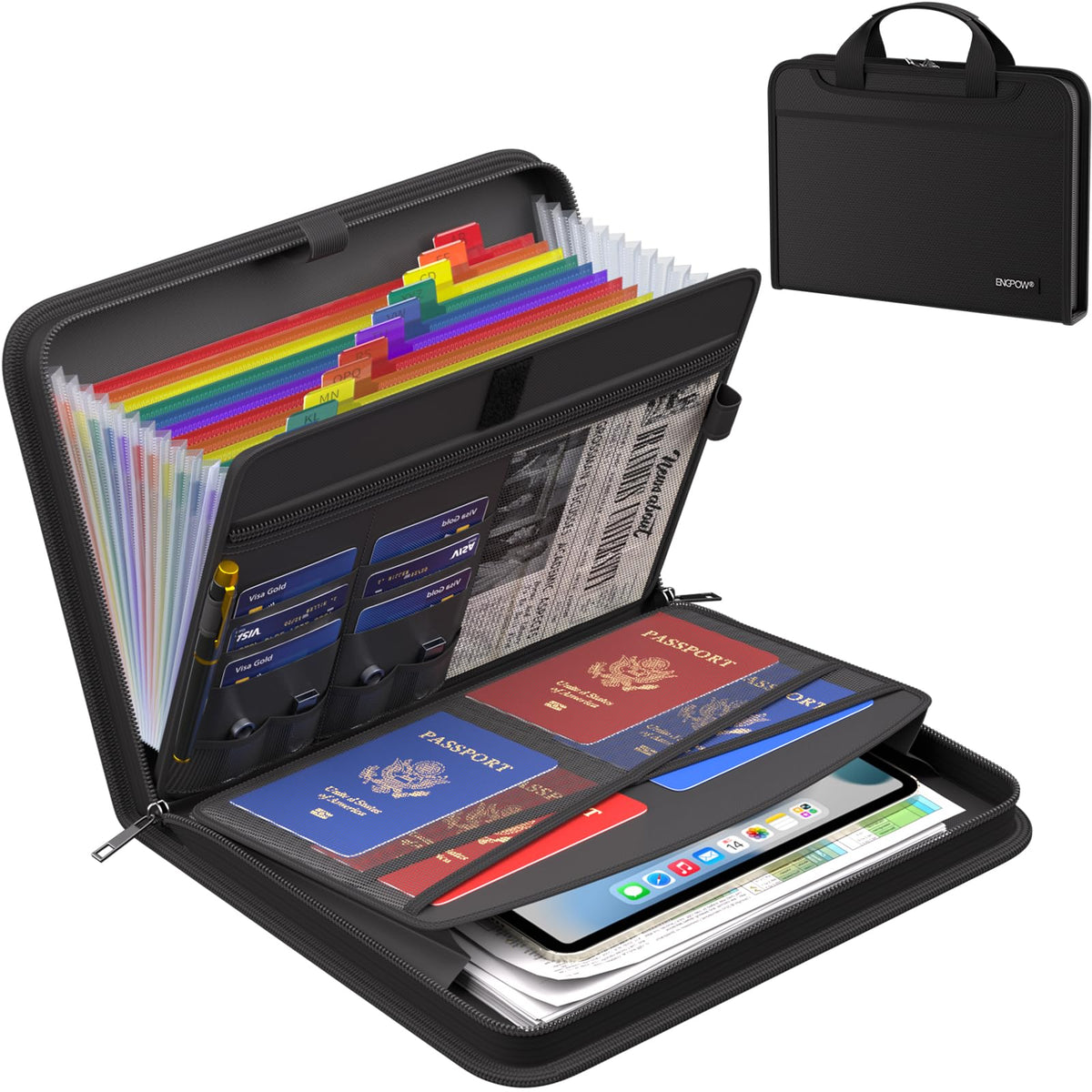 Fire-Resistant Accordion File Organizer