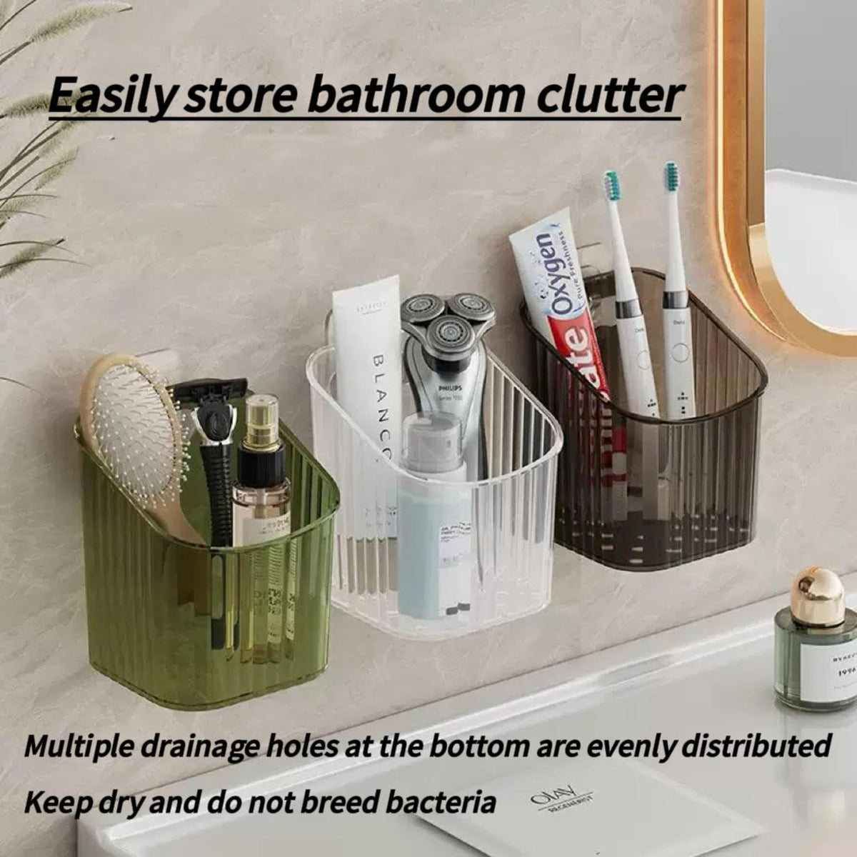 6-Pack Adhesive Small Storage Bins
