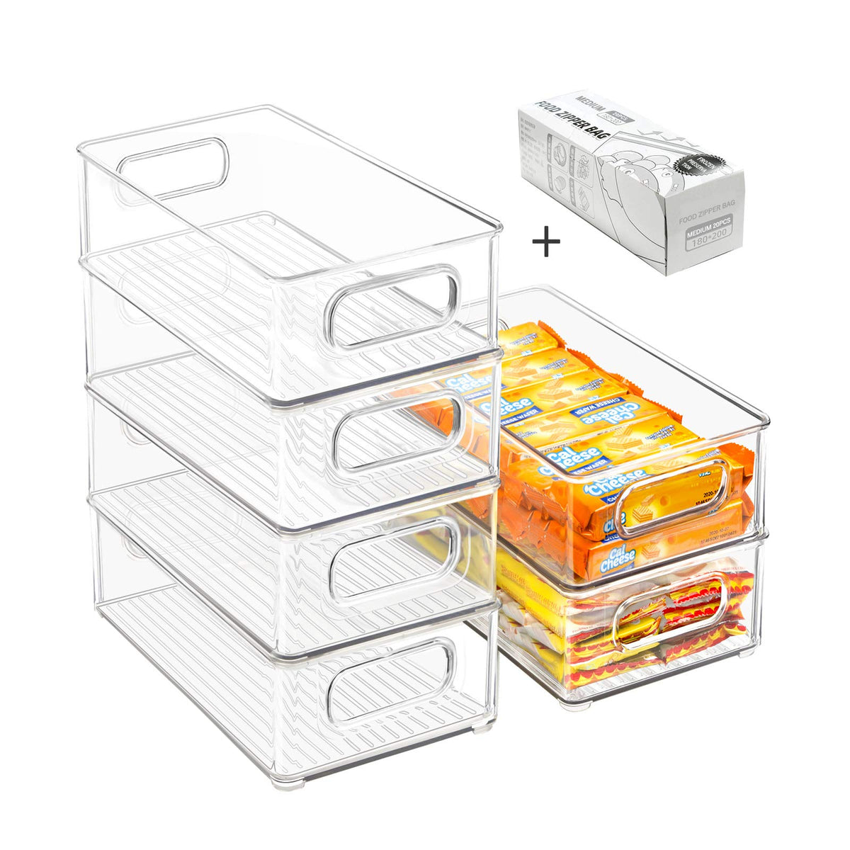 6-Pack Refrigerator Organizer Bins
