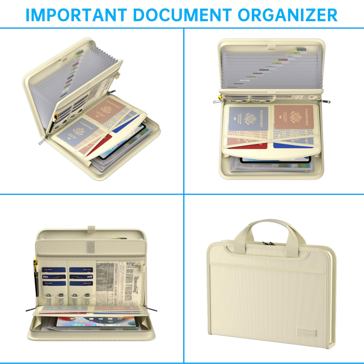 Fire-Resistant Accordion File Organizer