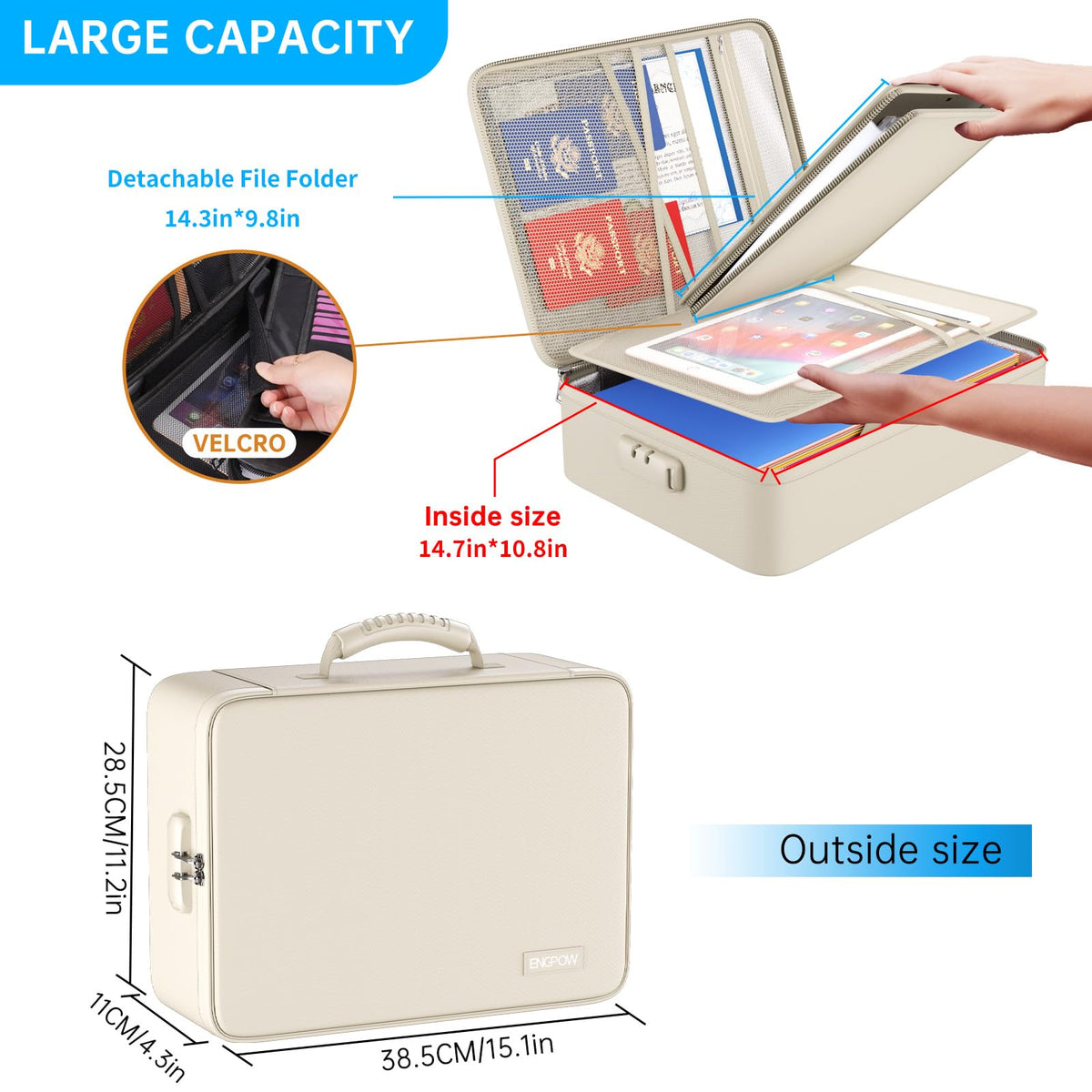 Fire-Resistant Accordion File Bag
