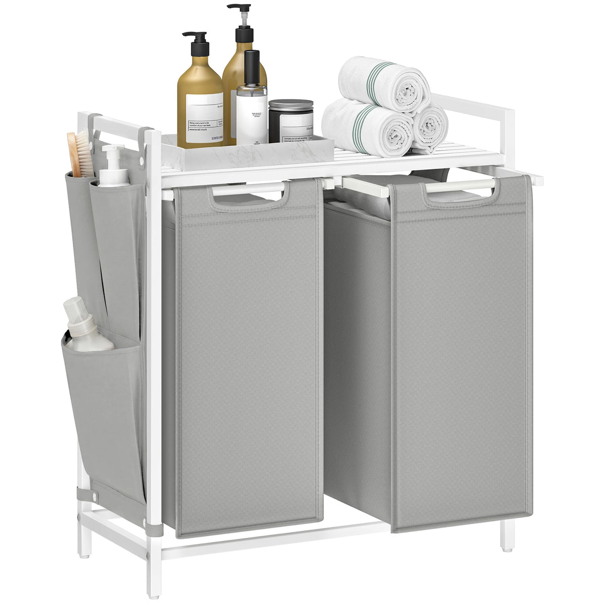 Laundry Hamper with Storage Shelf