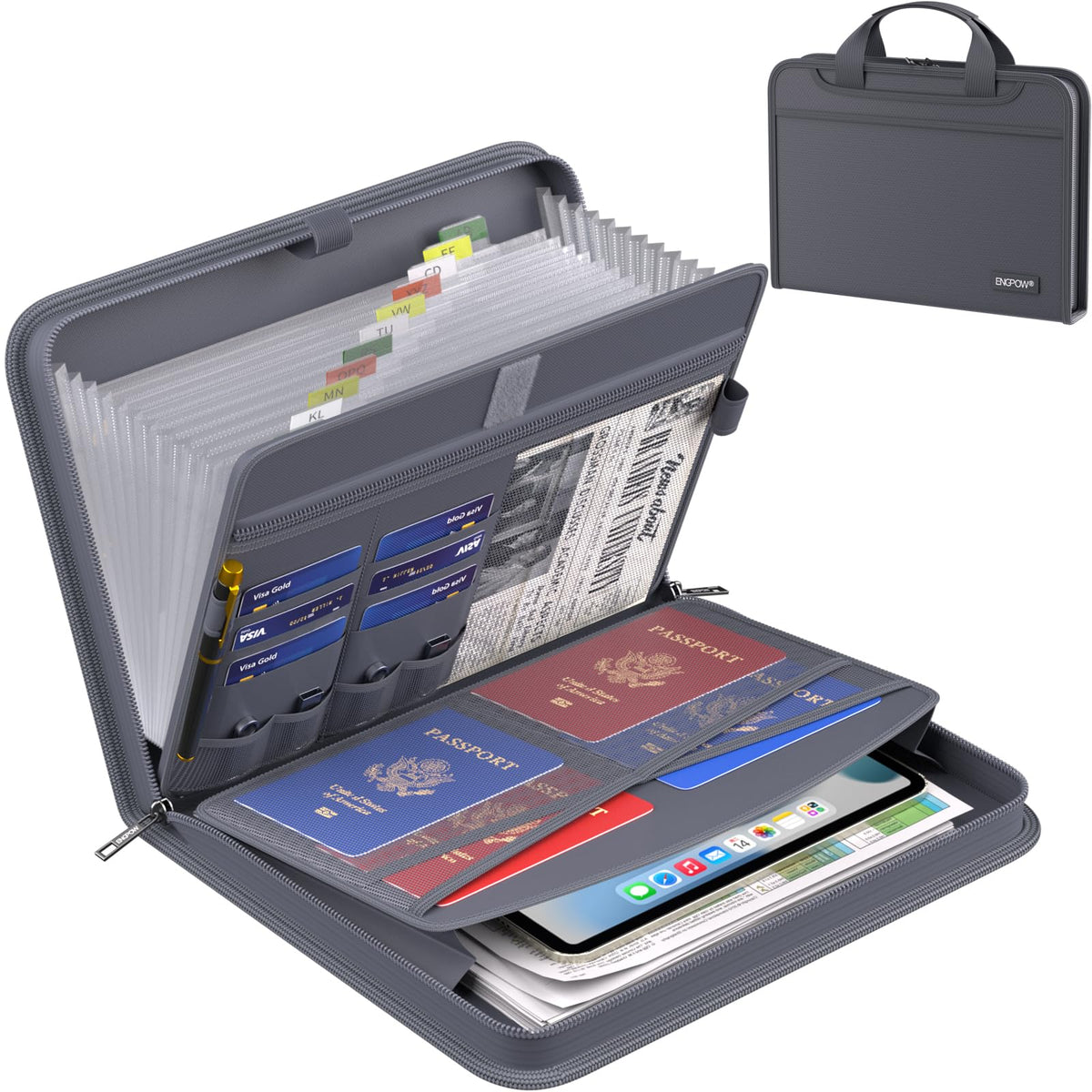 Fire-Resistant Accordion File Organizer