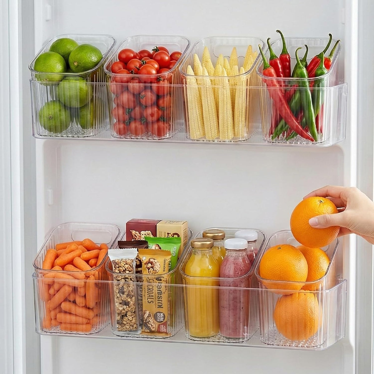 6-Pack Adhesive Small Storage Bins