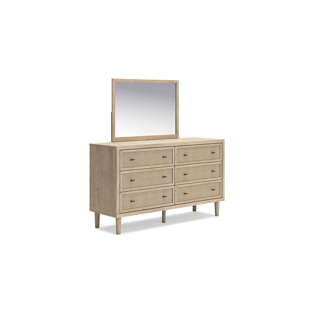 6-Drawer Cane-Detail Dresser
