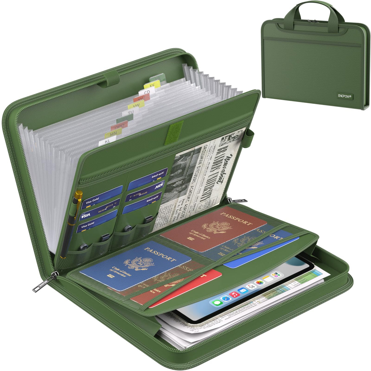 Fire-Resistant Accordion File Organizer