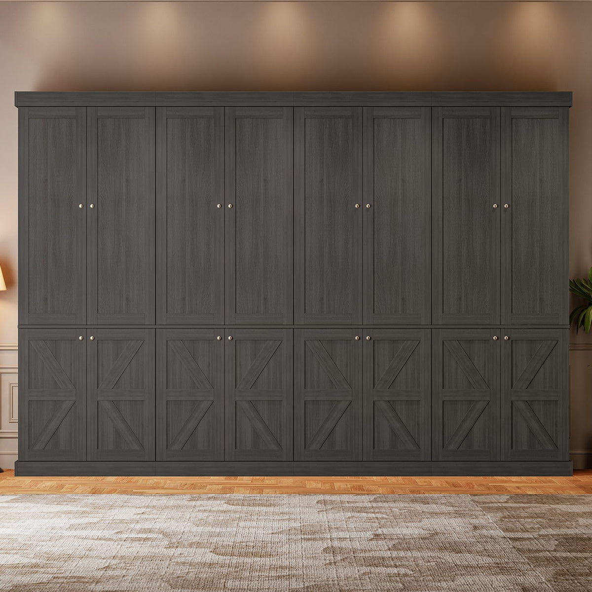 70.8-Inch Glass-Door Bookcase