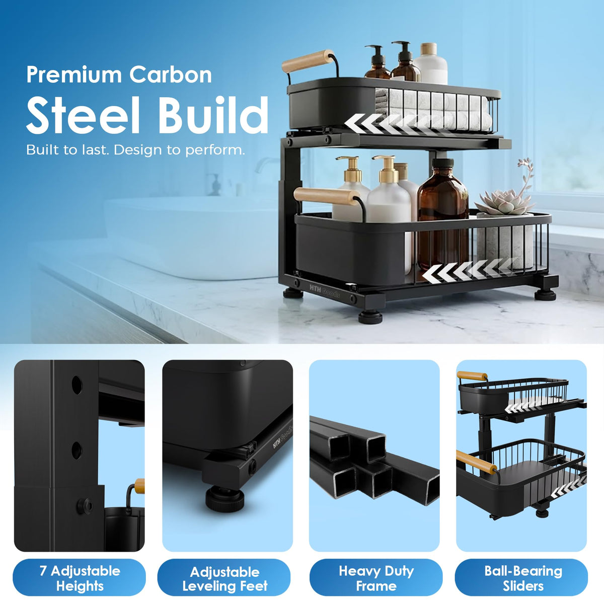 2-Tier Pull-Out Under-Sink Organizer