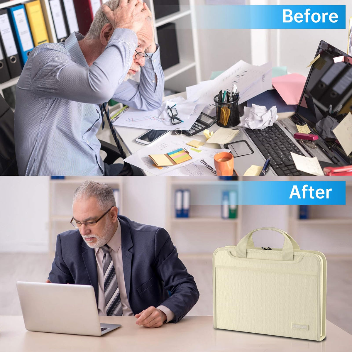 Fire-Resistant Accordion File Organizer