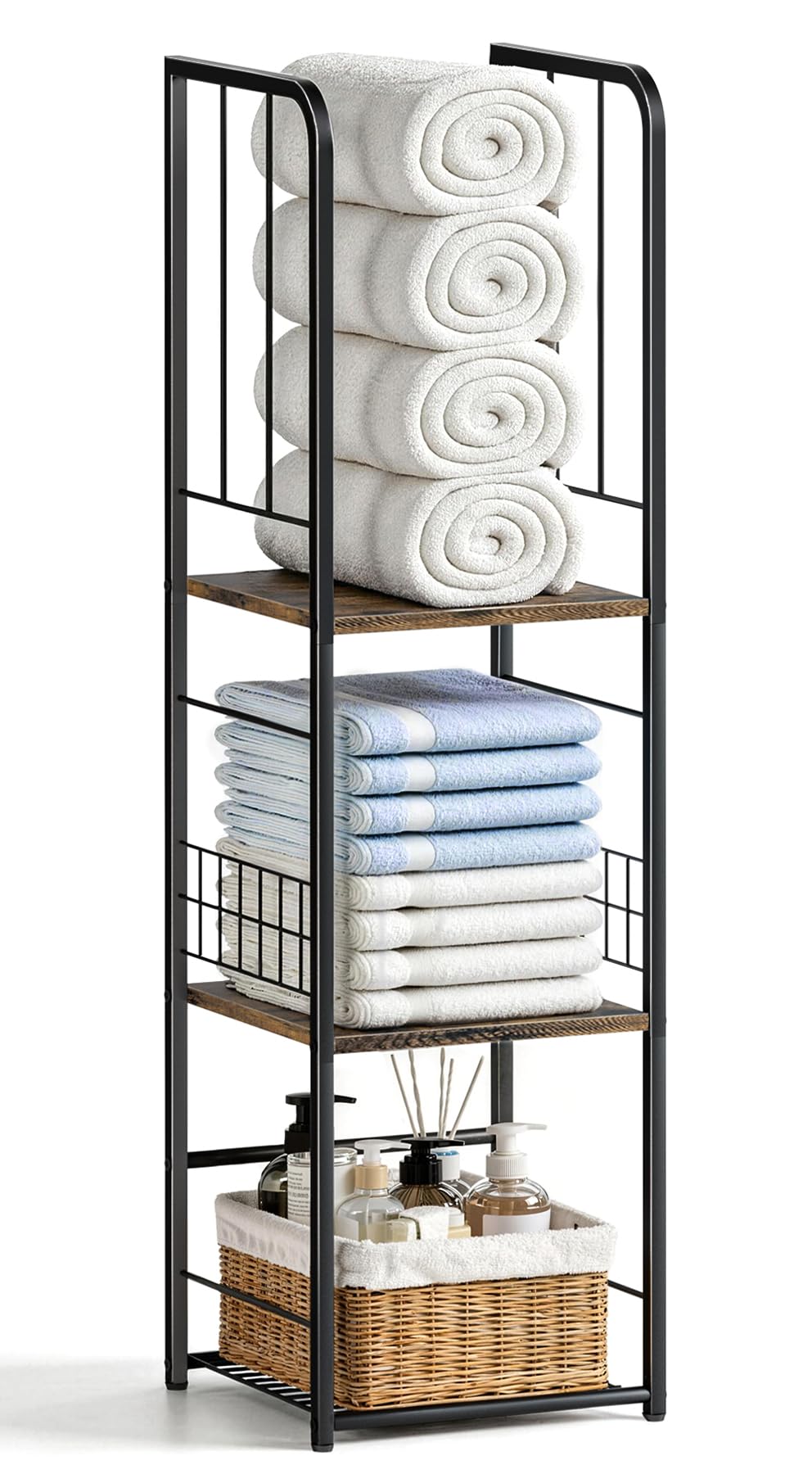 Freestanding Metal Towel Rack