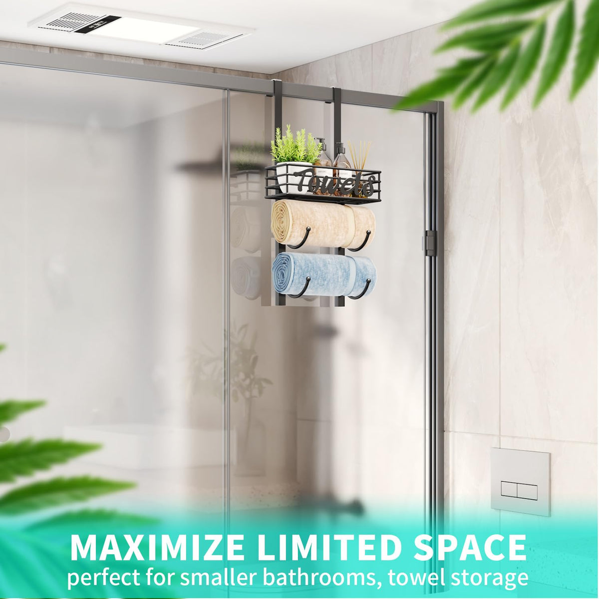 Over-Door Rolled Towel Rack
