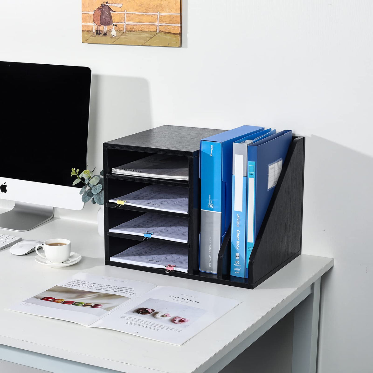 6-Compartment Desktop File Sorter