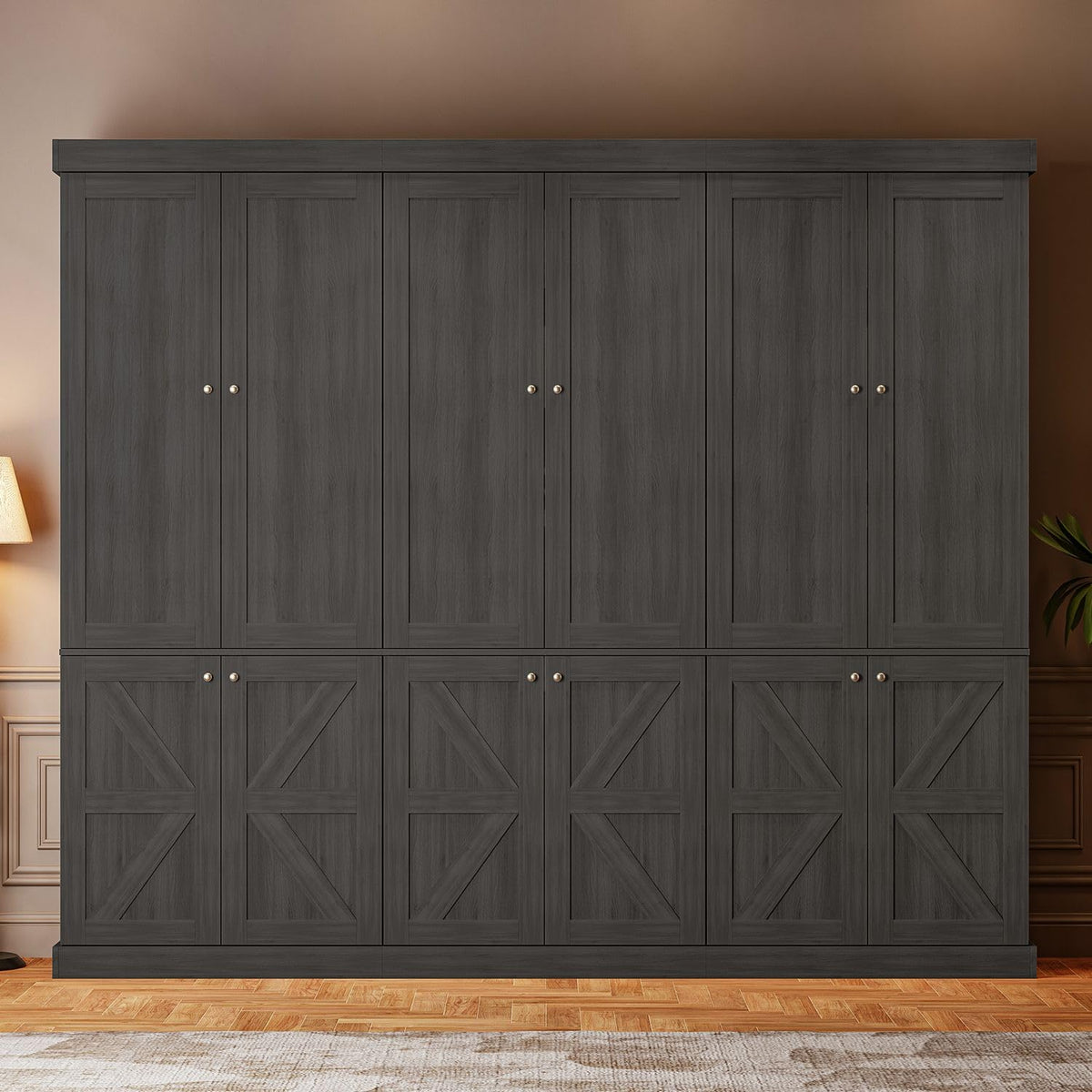 70.8-Inch Glass-Door Bookcase