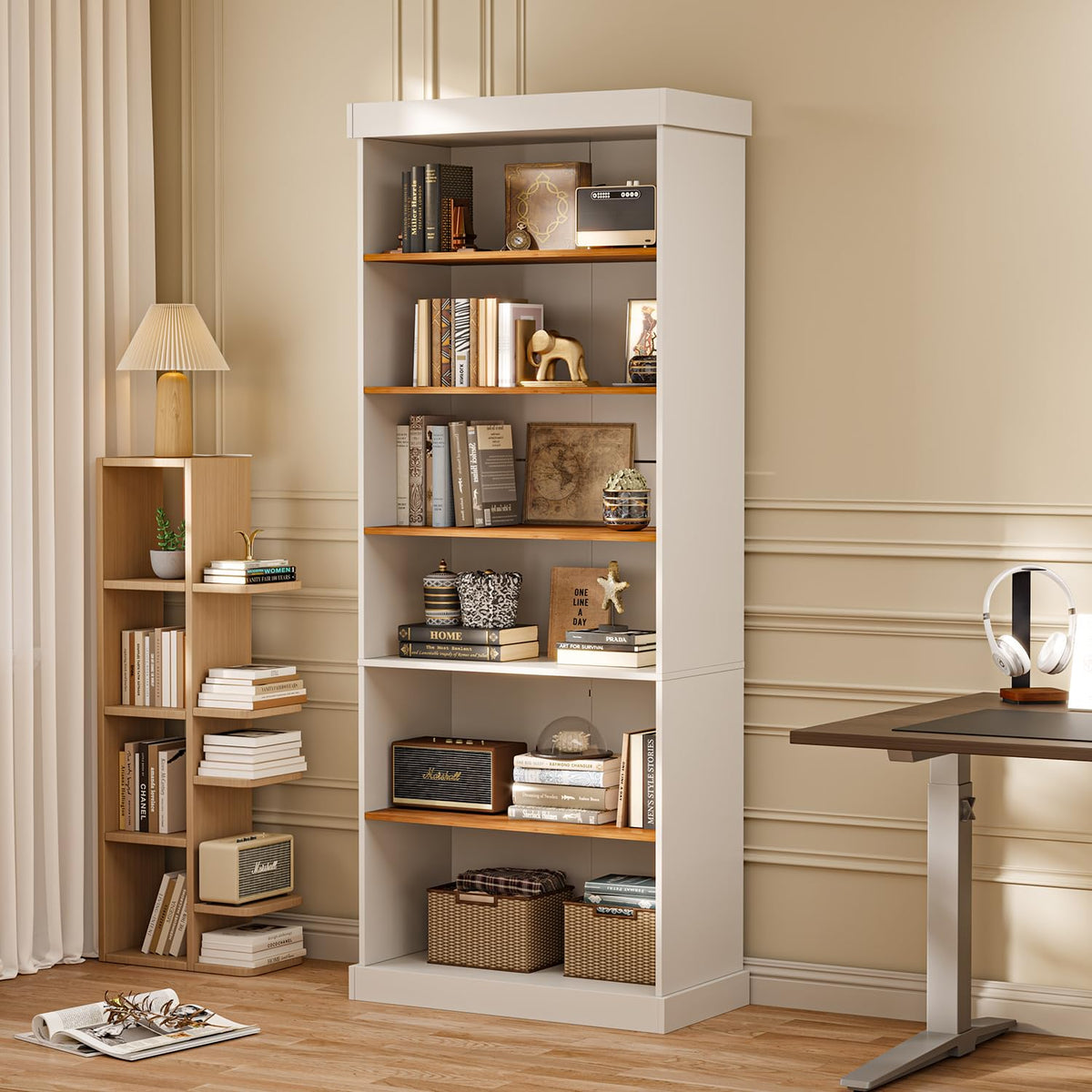 Farmhouse Glass-Door Bookcase