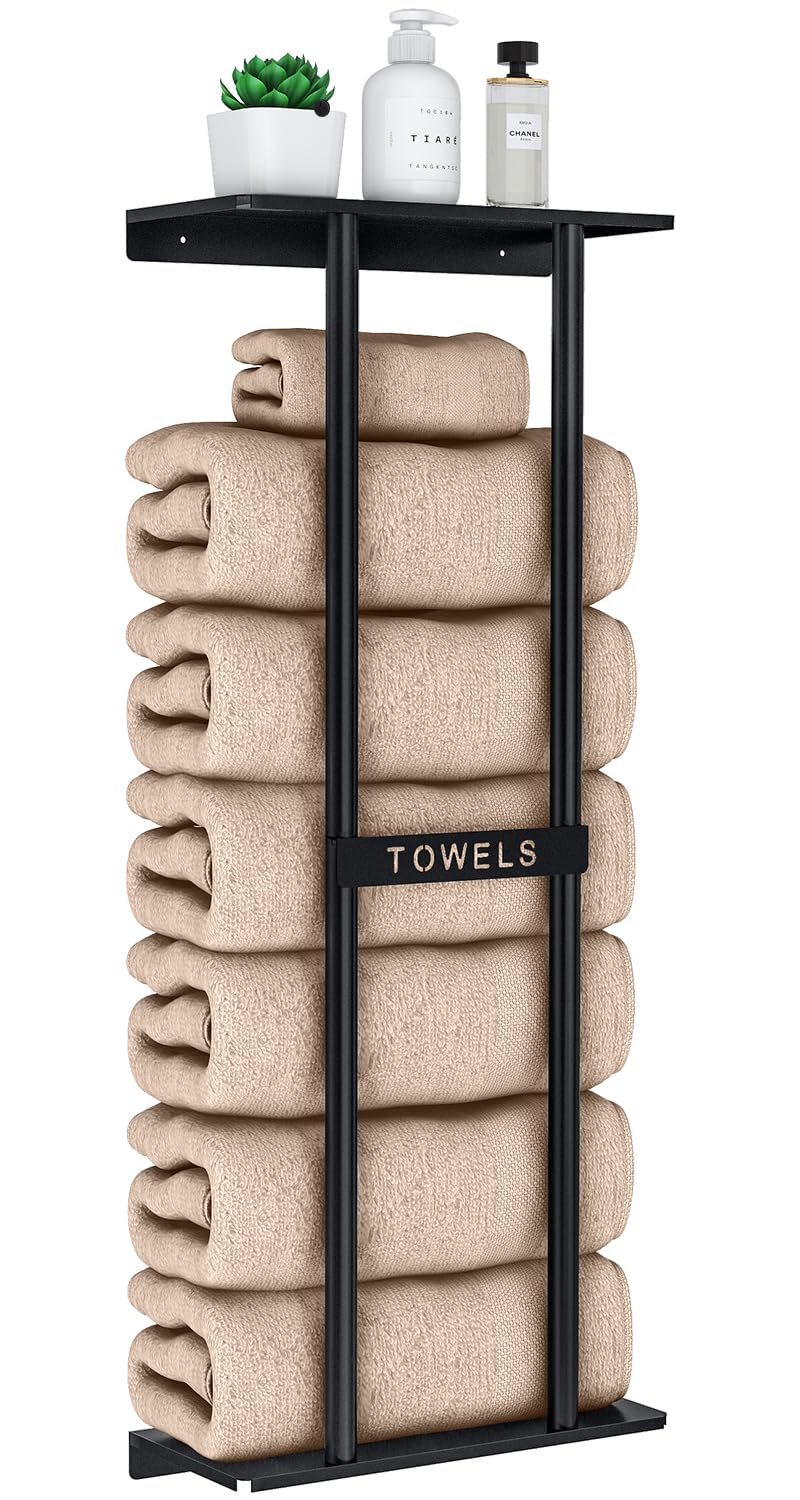 Wall-Mounted Rolled Towel Rack