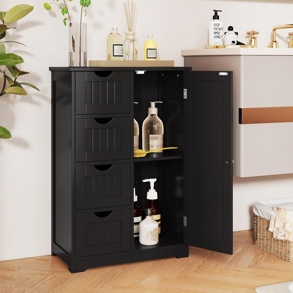 Bathroom Floor Storage Cabinet