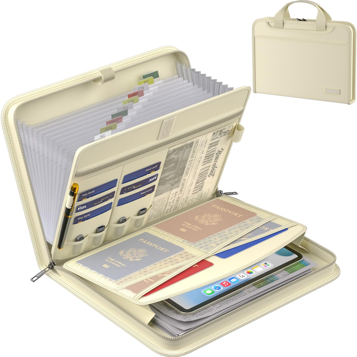 Fire-Resistant Accordion File Organizer