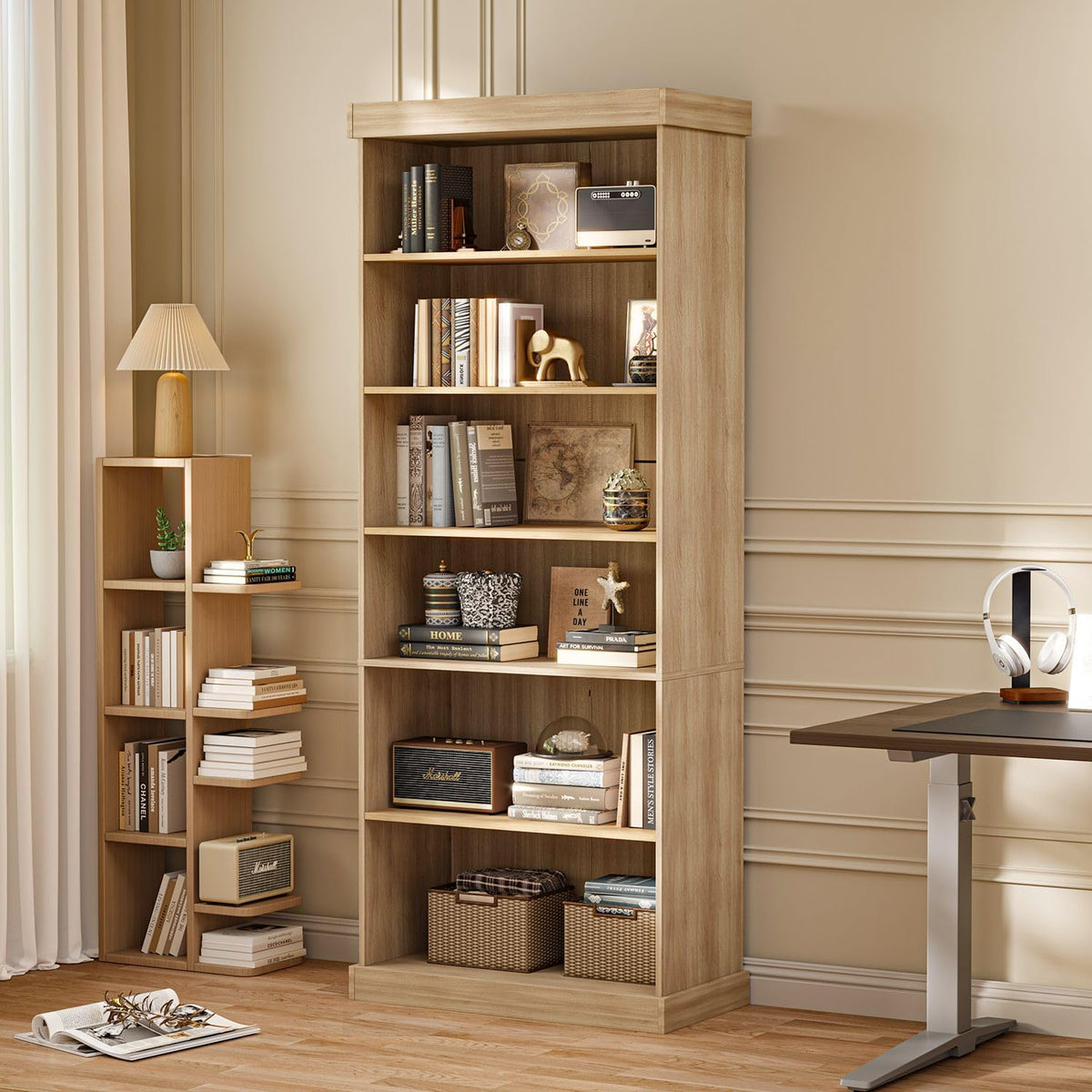 Farmhouse Glass-Door Bookcase
