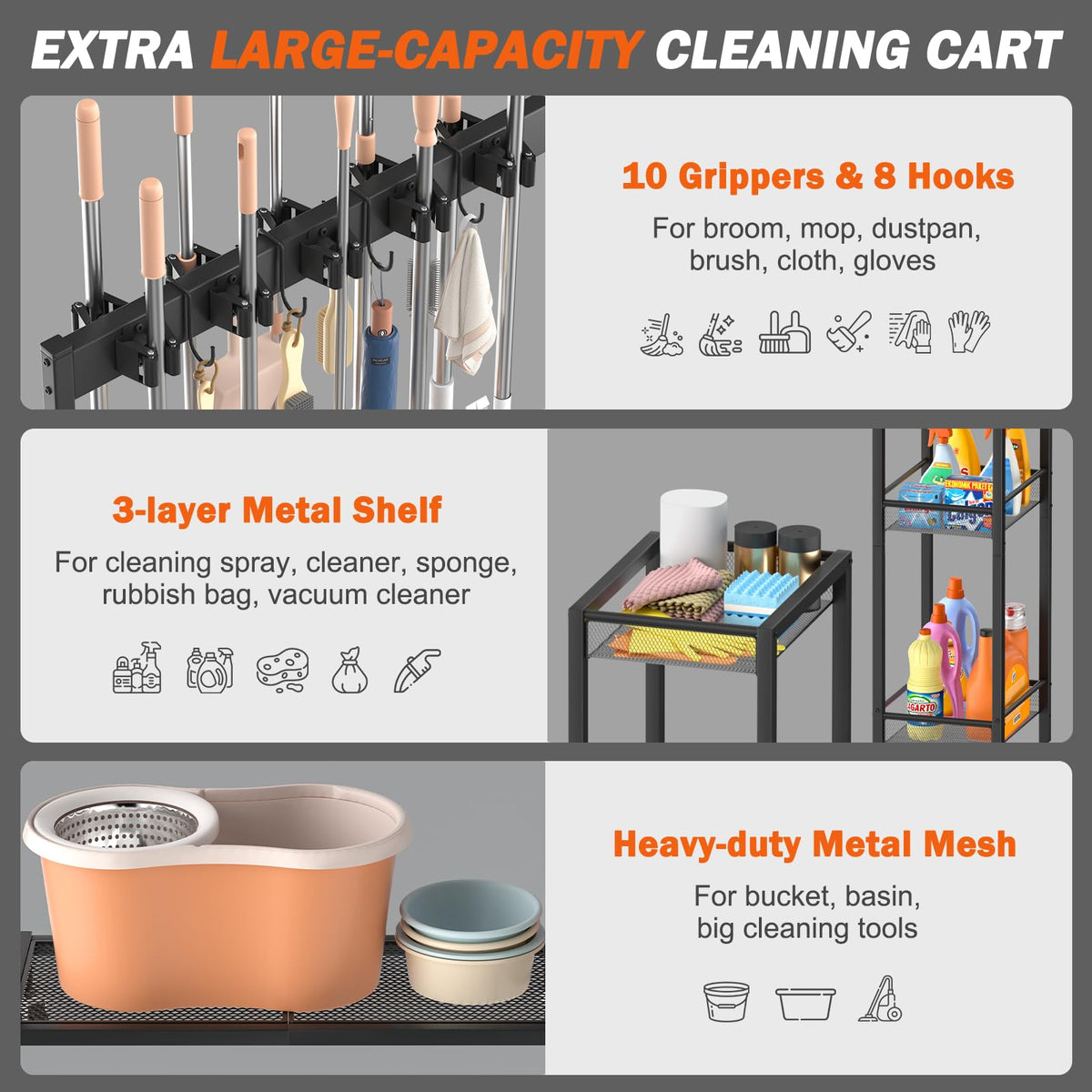 Mobile Cleaning Tool Organizer