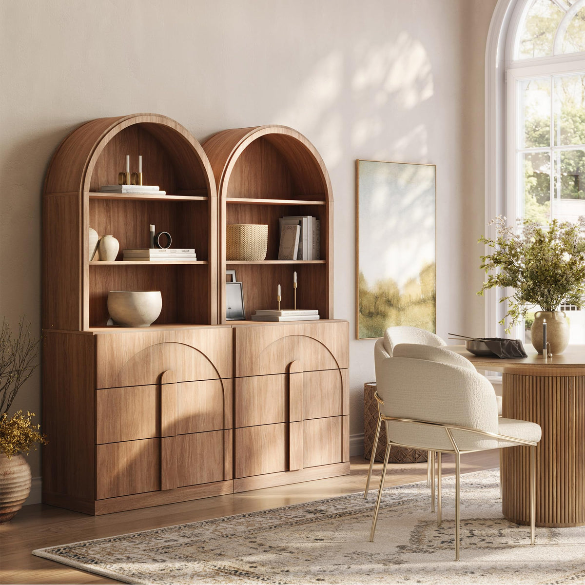 Dual-Zone Display Bookcase
