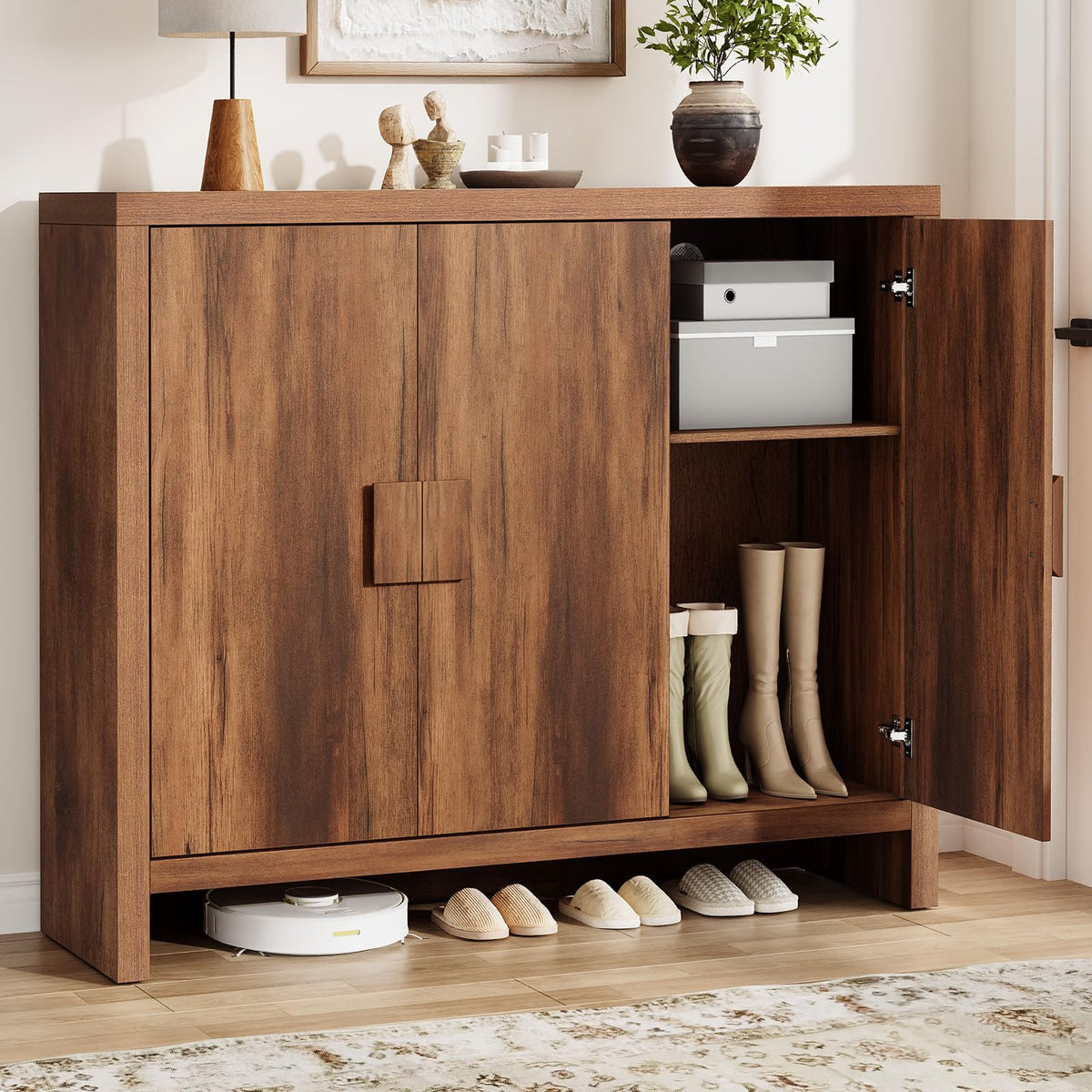 3-Door Entryway Shoe Cabinet