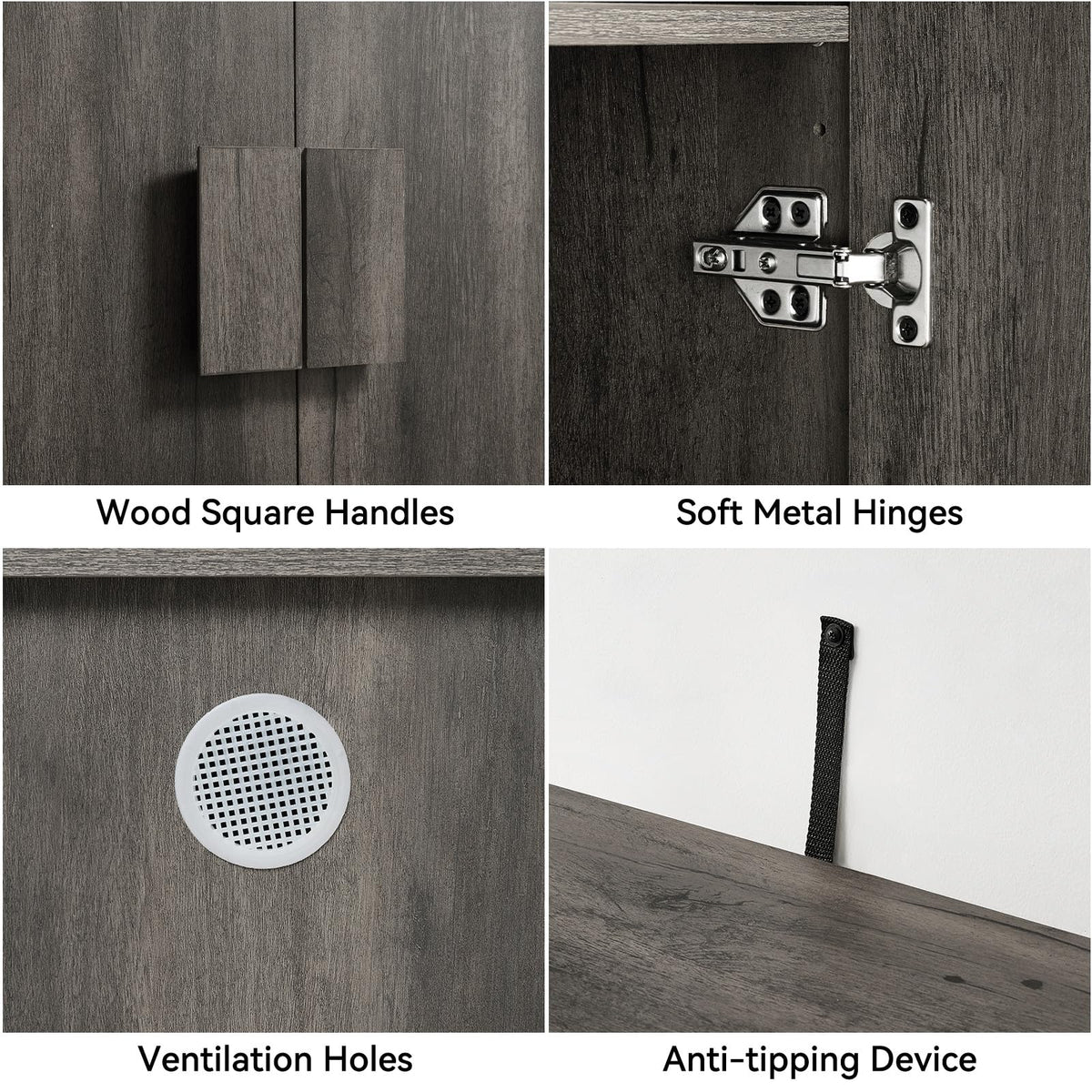 3-Door Entryway Shoe Cabinet