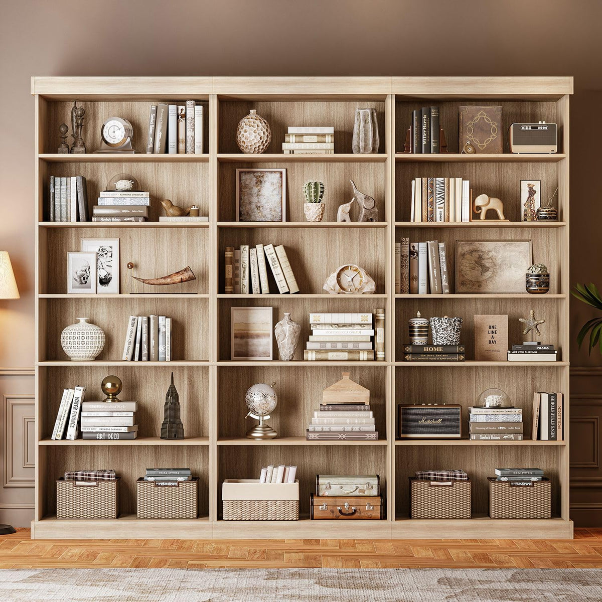 Farmhouse Glass-Door Bookcase