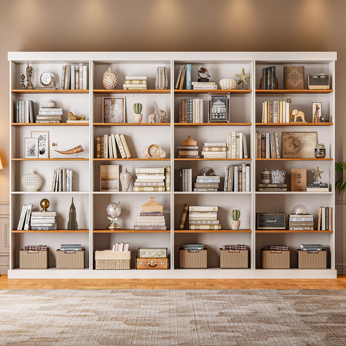 Farmhouse Glass-Door Bookcase