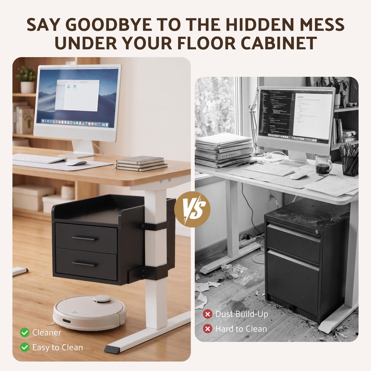 Clamp-On Standing Desk Drawer