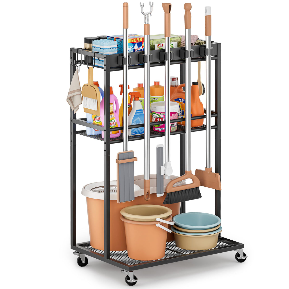 Slim Rolling Cleaning Cart