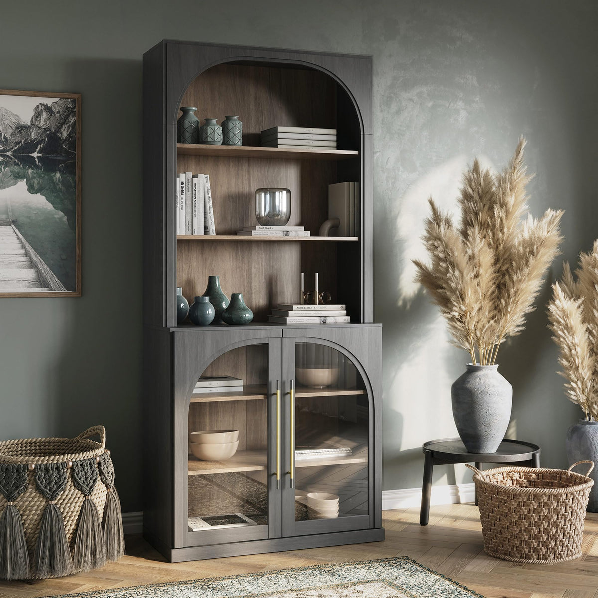Dual-Zone Display Bookcase