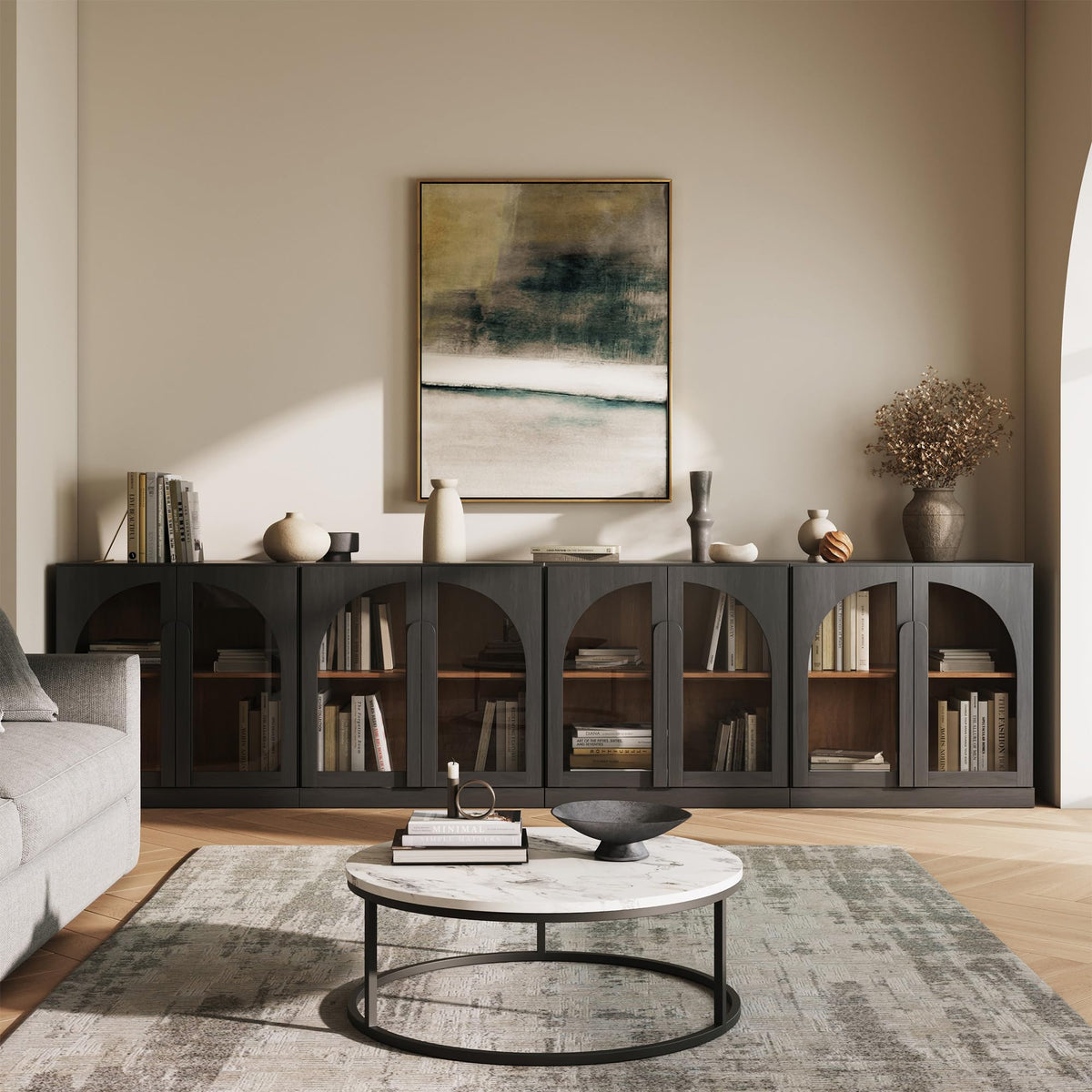 Dual-Zone Display Bookcase