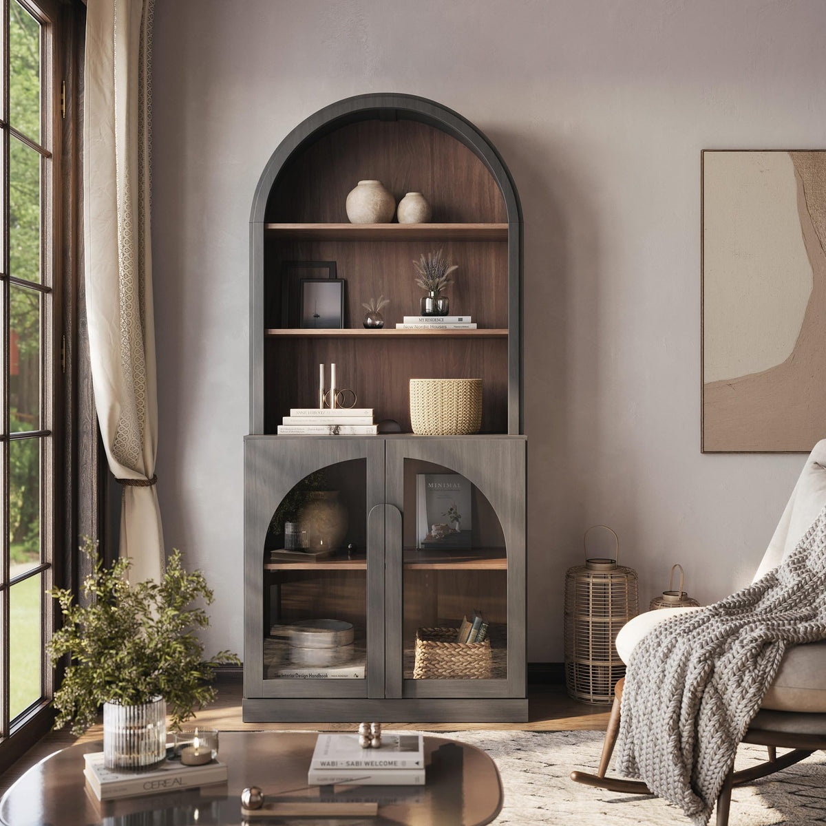Dual-Zone Display Bookcase