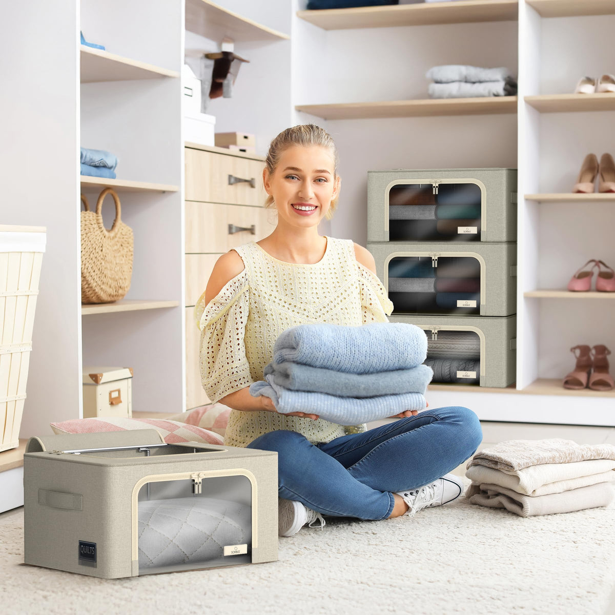 Foldable Fabric Storage Bins