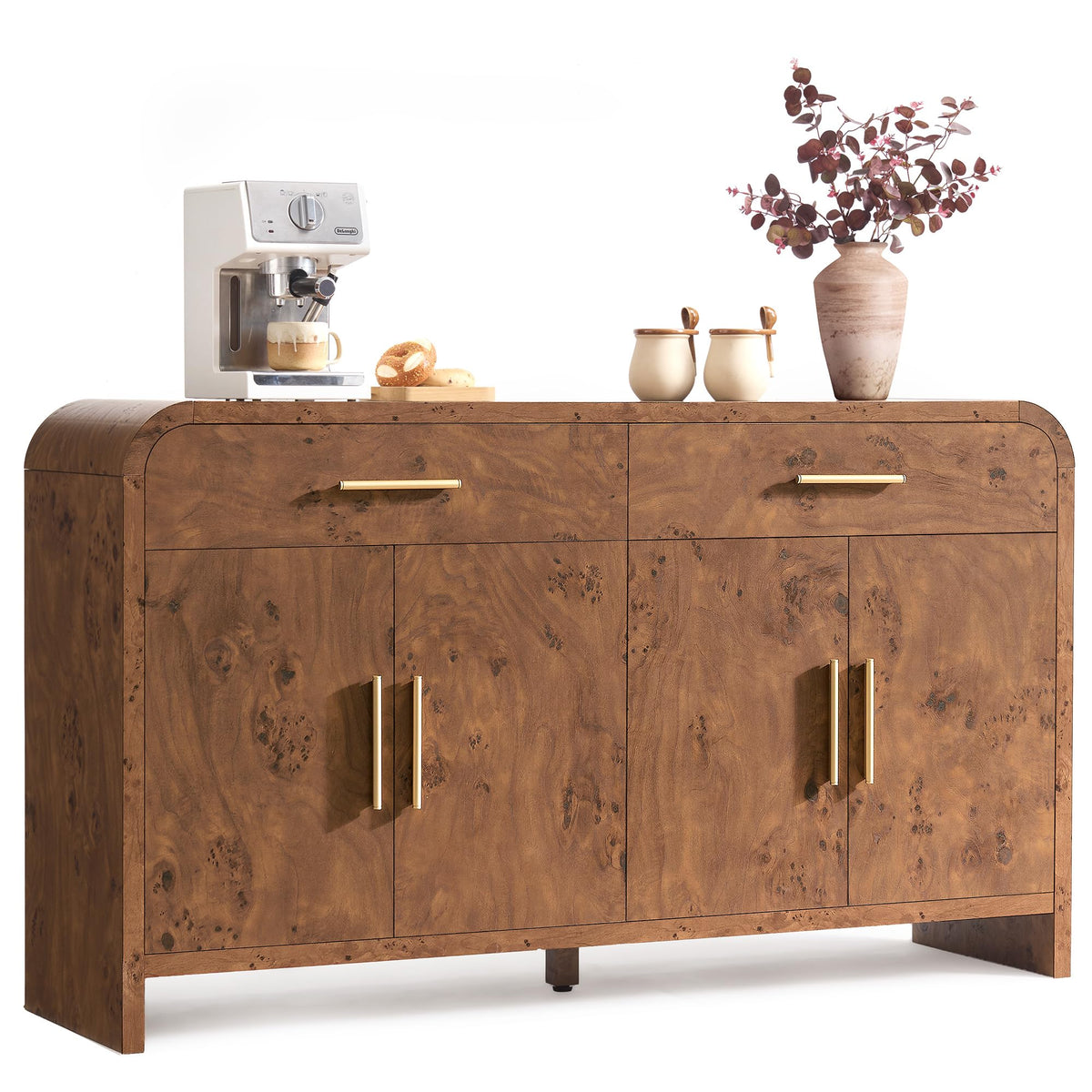 59-Inch Curved Sideboard Cabinet