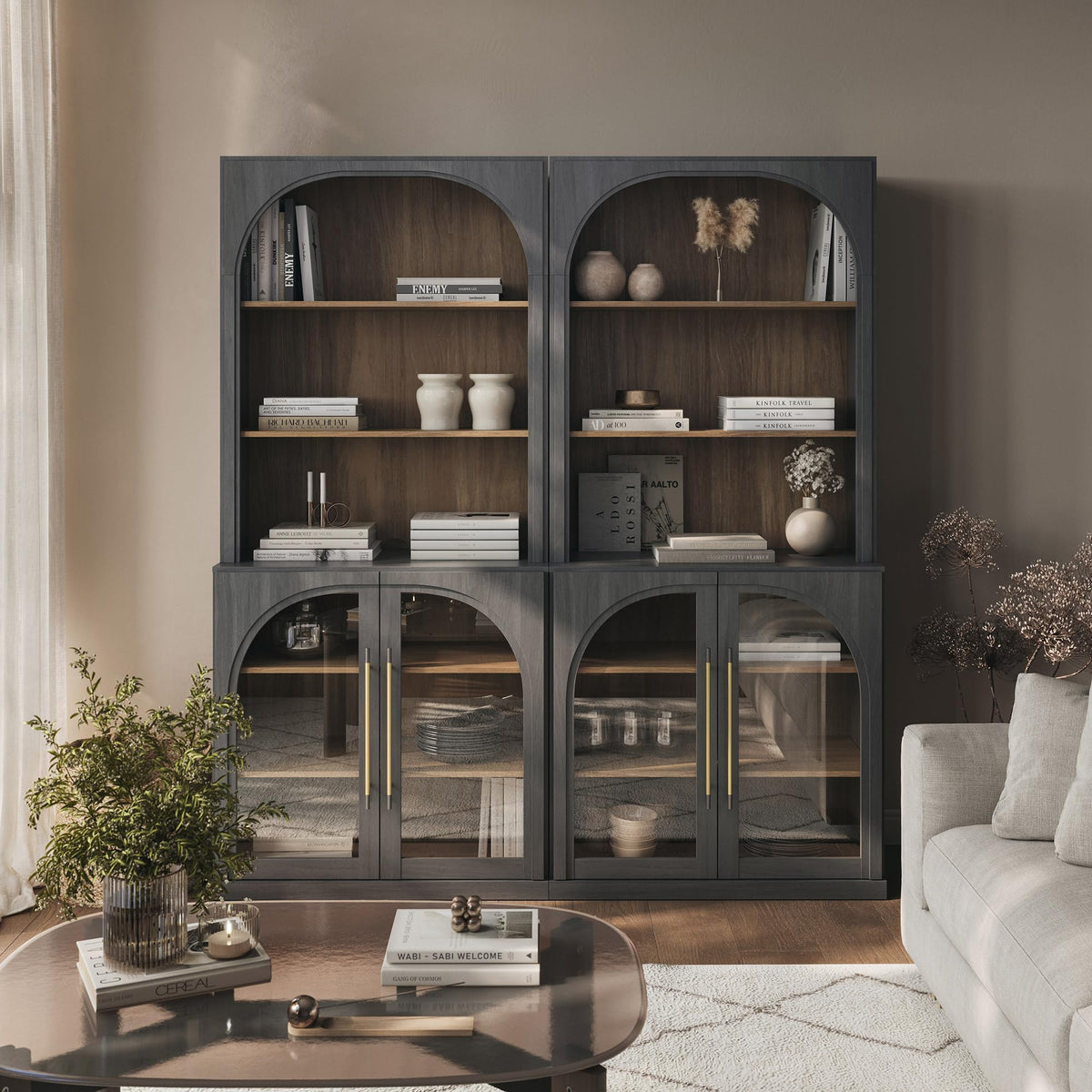 Dual-Zone Display Bookcase