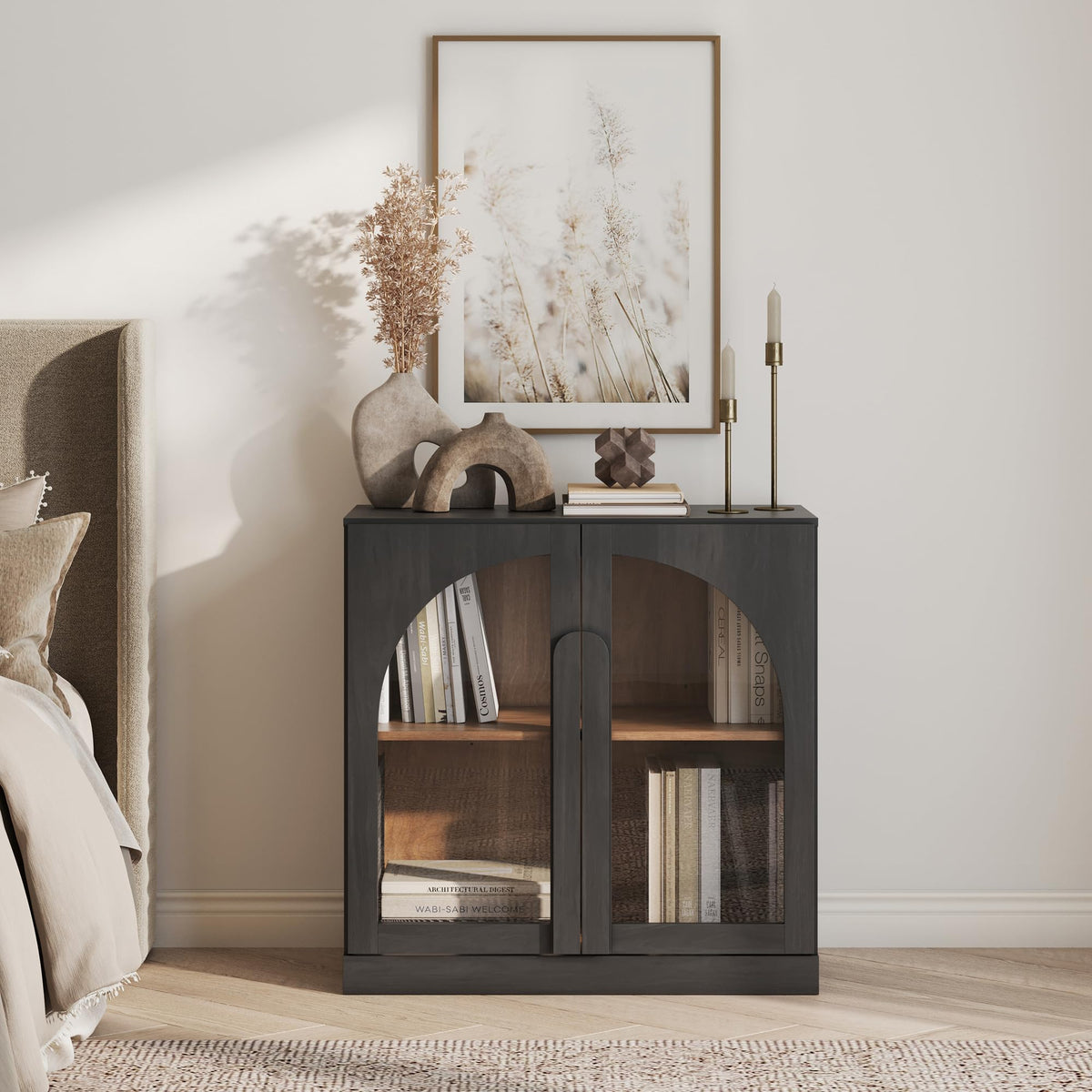 65-Inch Fluted Buffet Cabinet